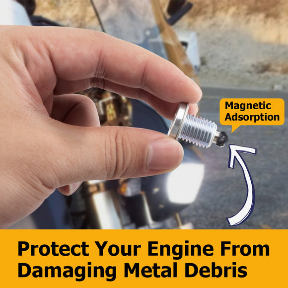 1987 - 2025 Kawasaki KLR650 Steel Low - Profile Magnetic Drain Bolt - Mofun - 90220006