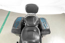 1993 - 2013 Harley Touring Blue Flame Microfiber Leather Saddlebag Lid Covers - Mofun - 90209010