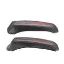 1993 - 2013 Harley Touring Microfiber Leather Red Flame Saddlebag Lid Covers - Mofun - 90209008