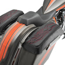 1993 - 2013 Harley Touring Microfiber Leather Red Flame Saddlebag Lid Covers - Mofun - 90209008