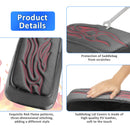 1993 - 2013 Harley Touring Microfiber Leather Red Flame Saddlebag Lid Covers - Mofun - 90209008