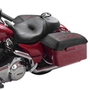 1993 - 2013 Harley Touring Microfiber Leather Red Flame Saddlebag Lid Covers - Mofun - 90209008