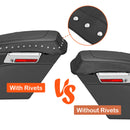 1993 - 2023 Harley Touring FLHT FLHR FLTR FLHX Black Studding Saddlebag Lid Covers - Mofun - 90209006