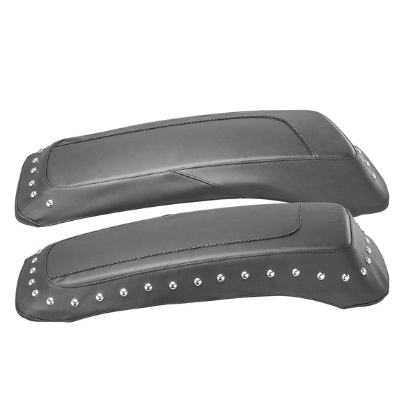 1993 - 2023 Harley Touring FLHT FLHR FLTR FLHX Black Studding Saddlebag Lid Covers - Mofun - 90209006