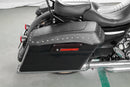 1993 - 2023 Harley Touring FLHT FLHR FLTR FLHX Black Studding Saddlebag Lid Covers - Mofun - 90209006