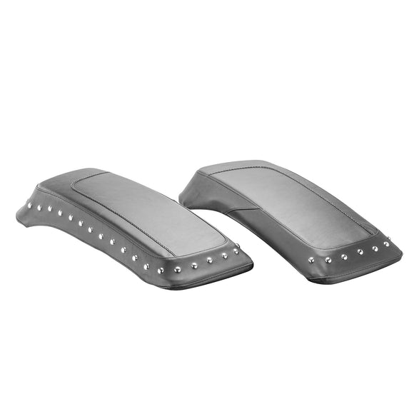 1993 - 2023 Harley Touring FLHT FLHR FLTR FLHX Black Studding Saddlebag Lid Covers - Mofun - 90209006