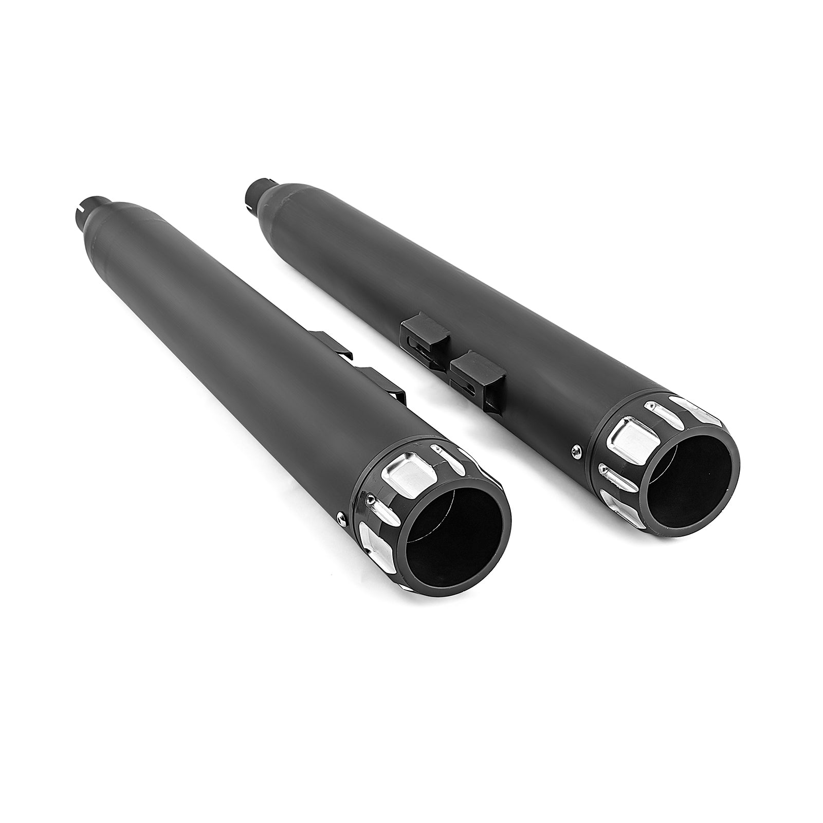 Chrome 3.5" Slip-On Mufflers Exhaust, Exhaust Pipes For 1995-2016 Harley Davidson Touring