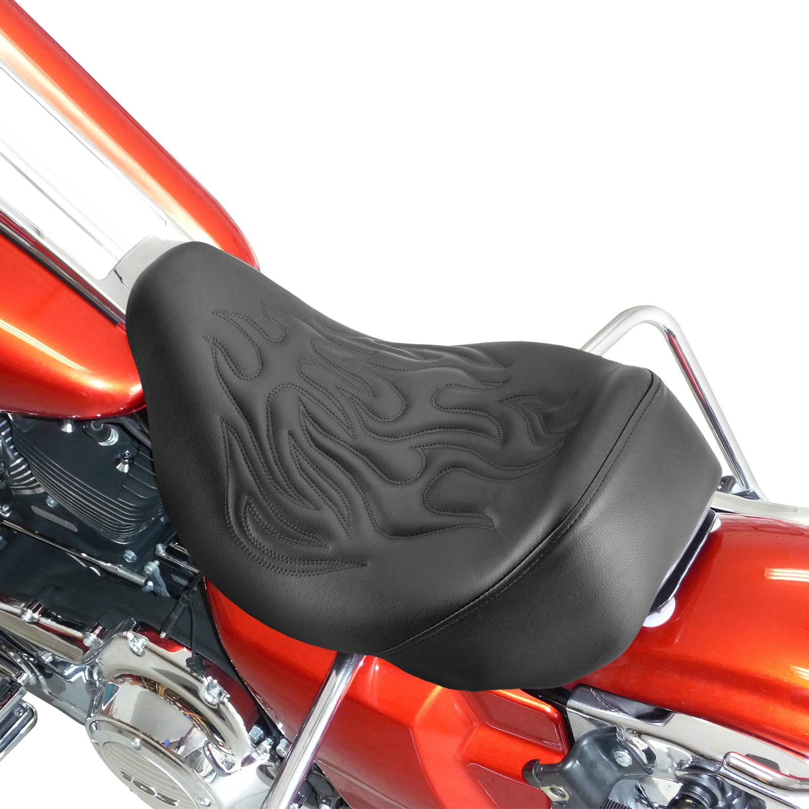 2008-2023 Harley Touring Road King Road Glide Street Glide Black Flame Solo Rider Seat-6