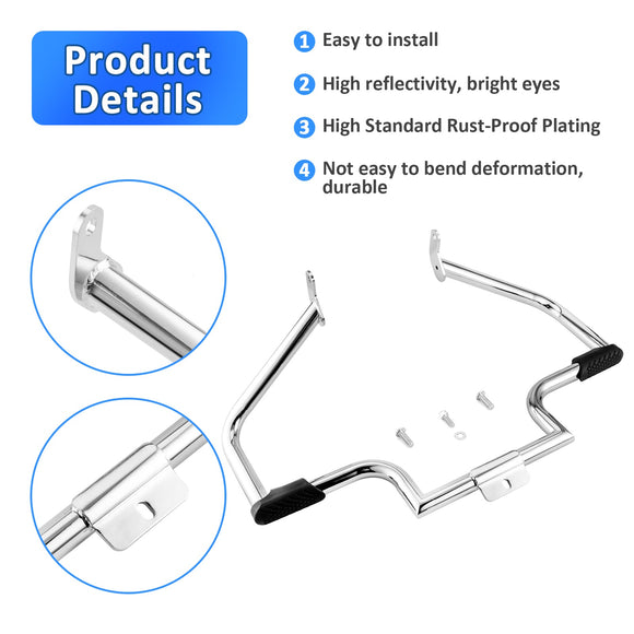 2000 - 2017 Harley Softail FL Triple Chrome Plating Front Engine Guard Crash Bar - Mofun - 90201036