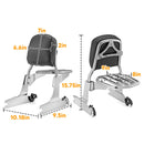 2000 - 2017 Harley Softail Standard Height Passenger Backrest Sissy Bar & Luggage Rack - Mofun - 90302039