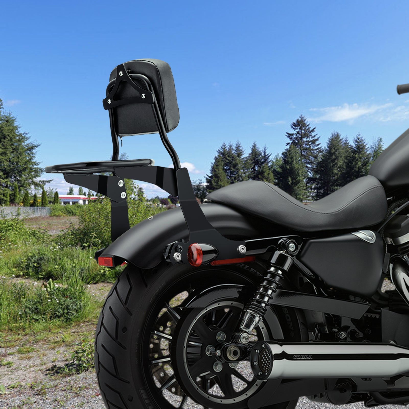 2004 - 2022 Harley Davidson Sportster XL 883 1200 Forty Eight Sissy Bar Passenger Detachable Backrest - Mofun - 90302068