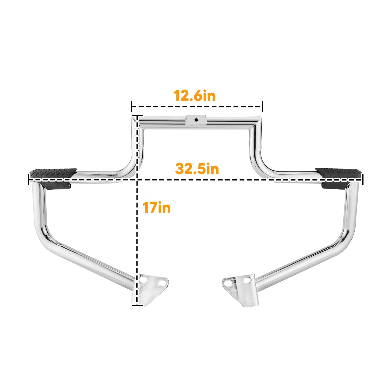 2006 - 2017 Harley Dyna Steel Pipe Chrome Front Engine Guard Crash Bar - Mofun - 90201038
