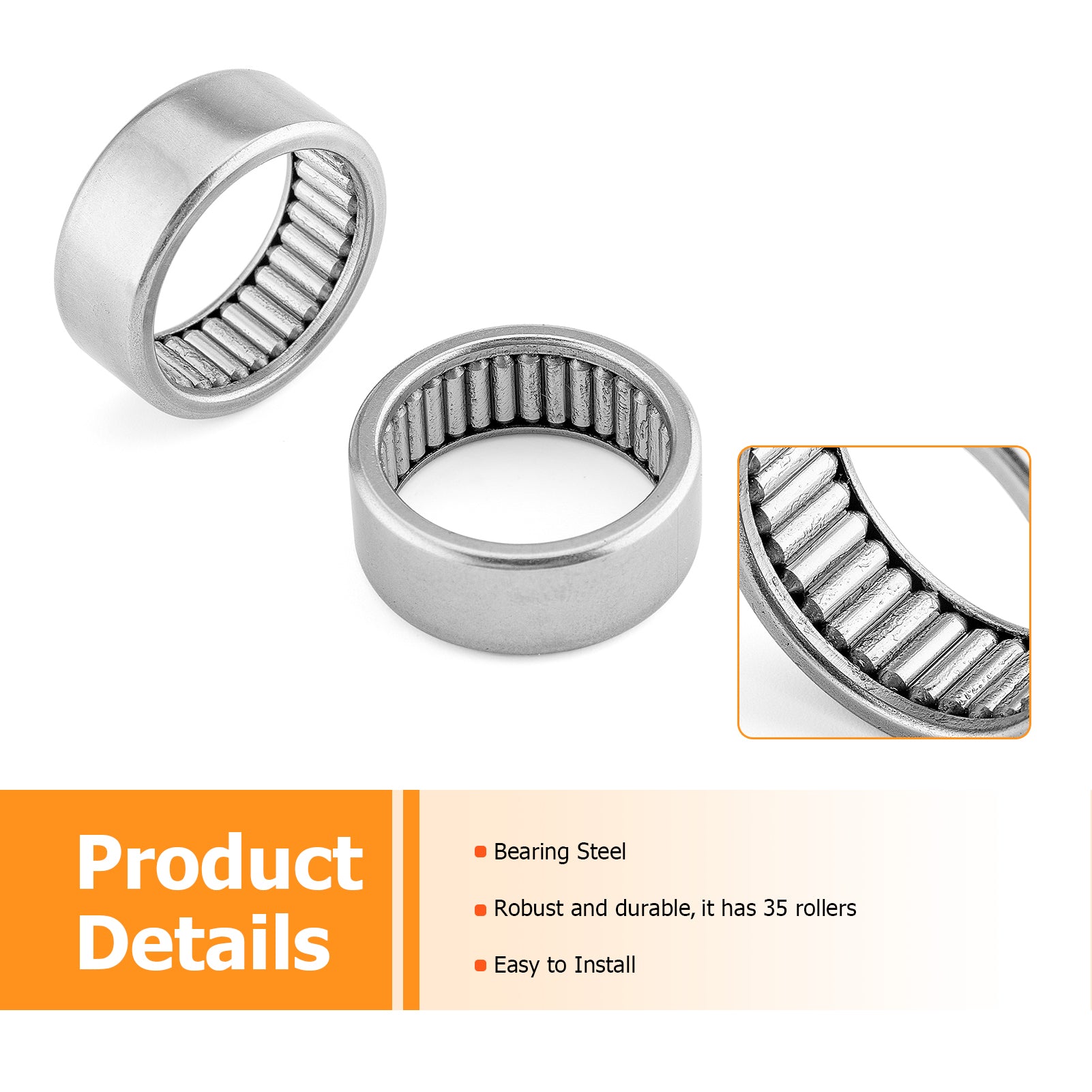 2006 Dyna and all 2007 - 2017 Twin Cam Motors Needle Roller Bearing Full Complement Drawn Cup - Mofun - 90520032