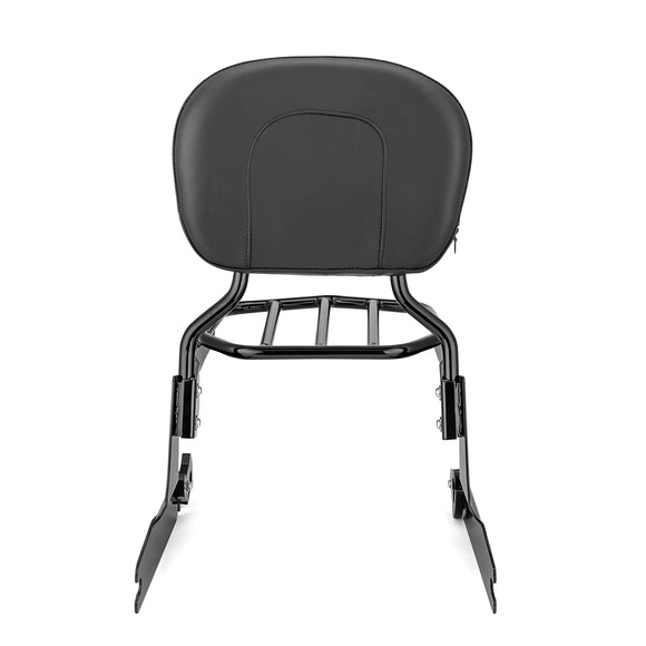 2006+ Harley Davidson Softail FLSTF 200mm Rear Fender Upright Detachable Sissy bar Backrest Pad Rack Kit - Mofun - 90302042