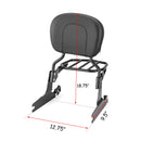 2006+ Harley Davidson Softail FLSTF 200mm Rear Fender Upright Detachable Sissy bar Backrest Pad Rack Kit - Mofun - 90302042