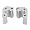 2008 - 2022 Kawasaki Concours 1400 CNC T6 Billet Silver 2" Handlebar Riser adapter Kit - Mofun - ZT188