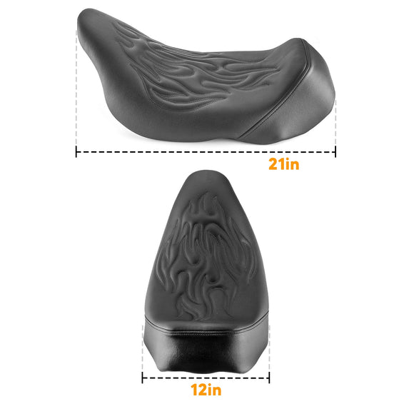 2008 - 2024 Harley Touring Road King Road Glide Street Glide Black Flame Solo Rider Seat - Mofun - 90305003