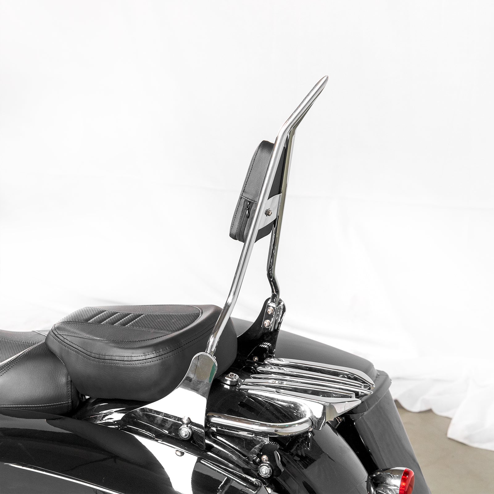 2009 - 2013 Harley Touring Road King Street Glide Chrome Sissy Bar Backrest&Luggage Rack&Docking Kit - Mofun - 90303001+90302099+90205090