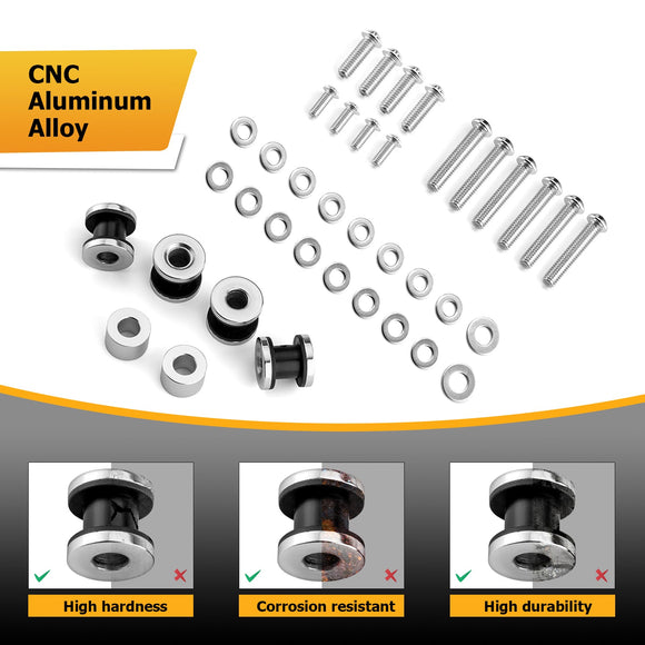 2009 - 2024 Harley Davidson Touring Quick Release Sissy Bar Rack 4 Point Docking Hardware - Mofun - 90303026