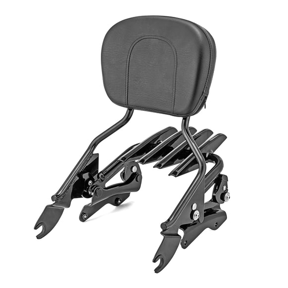 2009 - 2024 Harley Road King Street Glide Passenger Backrest Sissy Bar Luggage Rack Docking Kit - Mofun - HD025 - B+HD022 - B+HD019 - B