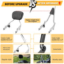 2009 - 2024 Harley Touring Chrome Passenger Backrest Sissy Bar & Luggage Rack & Docking Kit - Mofun - 90302097+HD019 - E+HD022 - E