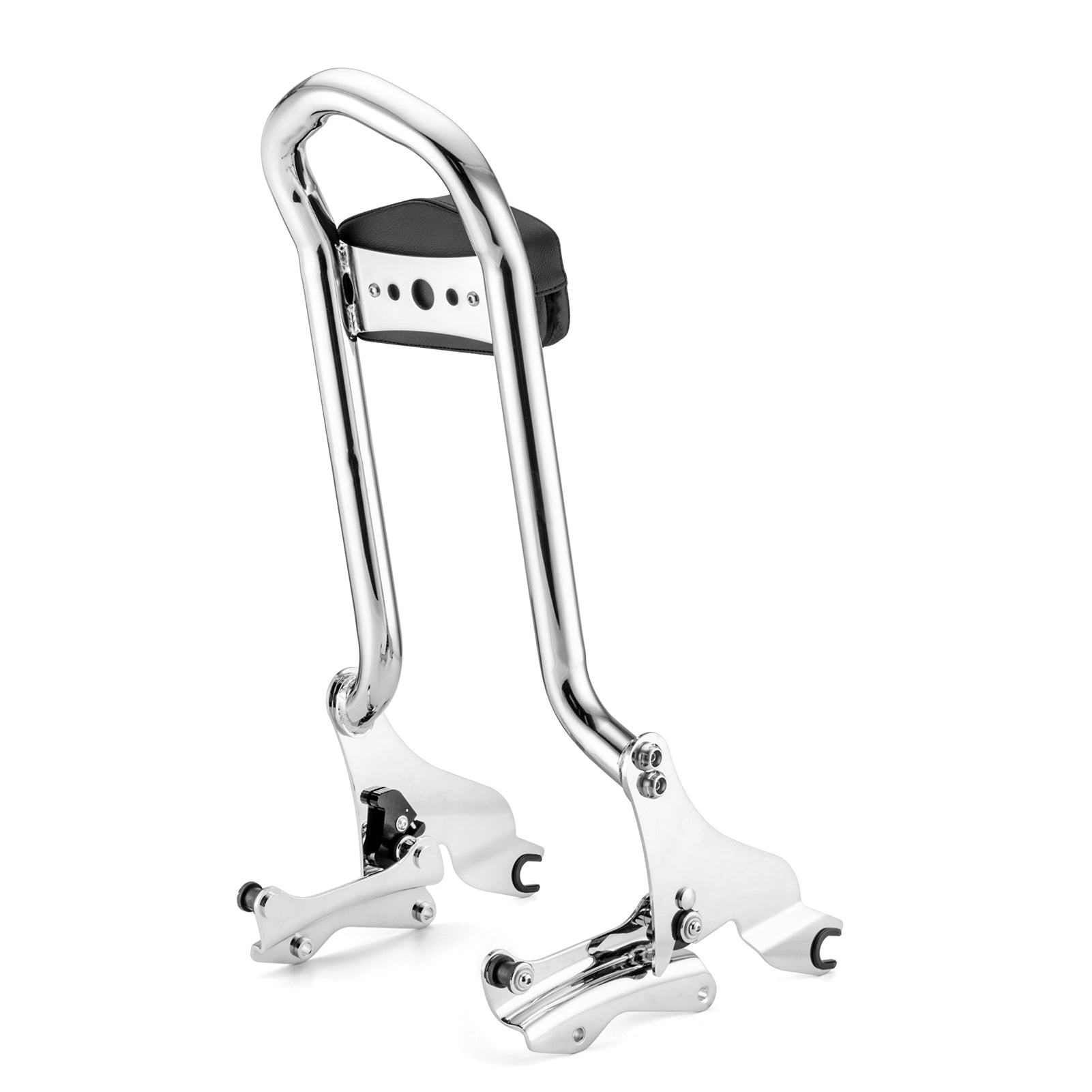 2009 - 2024 Harley Touring FLHX FLHT FLHR FLTR Chrome Passenger Backrest Sissy Bar&Docking Kit - Mofun - 90302095+HD019 - E