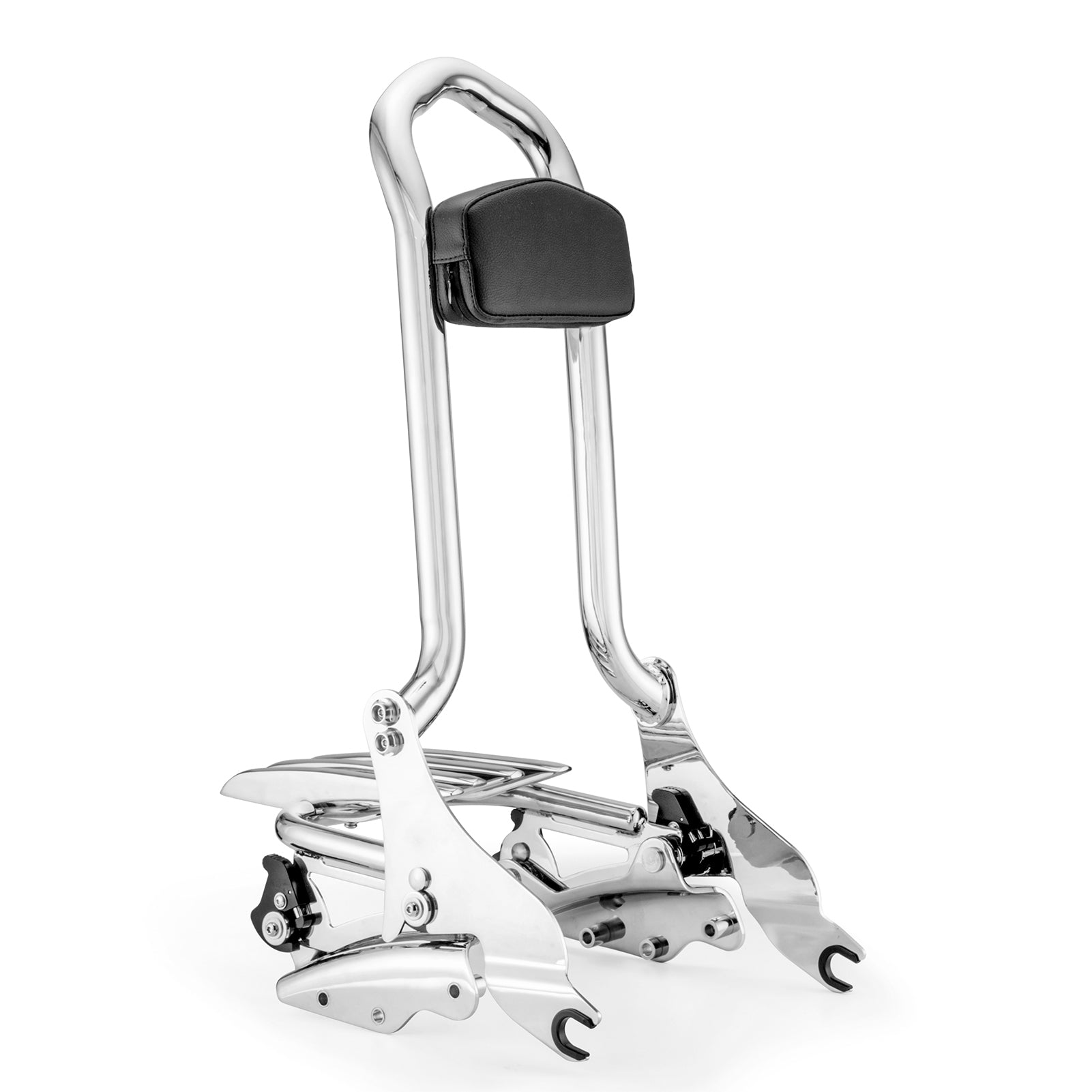 2009 - 2024 Harley Touring FLHX FLHT FLHR FLTR Chrome Sissy Bar Backrest&Luggage Rack&Docking Kit - Mofun - 90302095+HD018 - E+HD022 - E