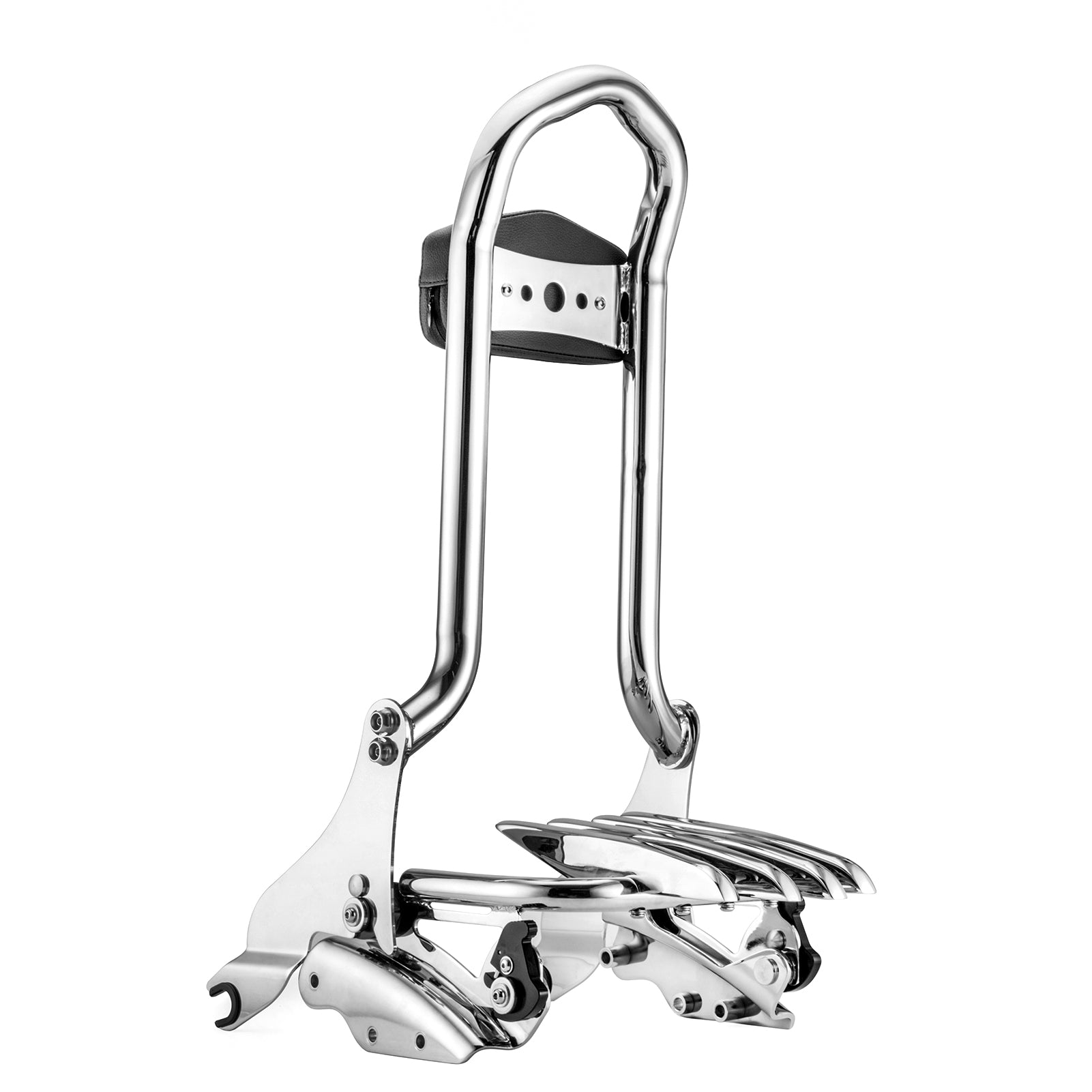 2009 - 2024 Harley Touring FLHX FLHT FLHR FLTR Chrome Sissy Bar Backrest&Luggage Rack&Docking Kit - Mofun - 90302095+HD018 - E+HD022 - E