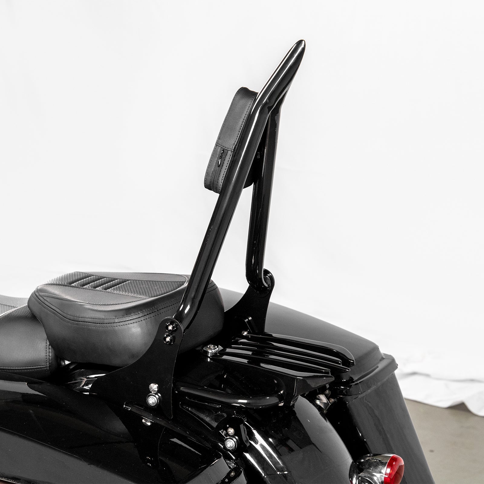 2009 - 2024 Harley Touring FLHX FLHT FLHR FLTR Passenger Backrest Sissy Bar&Luggage Rack&Docking Hardware Kit - Mofun - 90303002+90302098+90205091