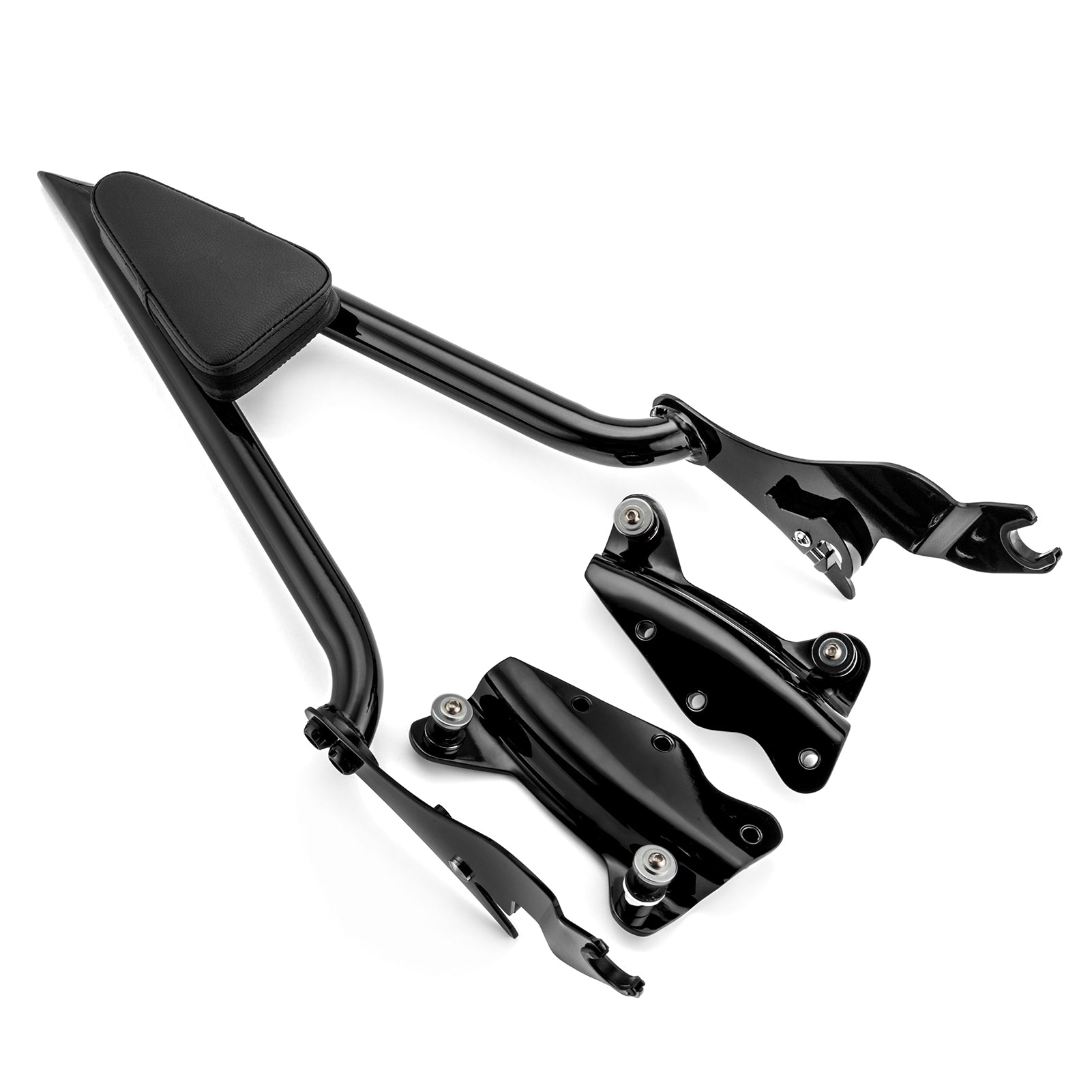 2009 - 2024 Harley Touring Road Glide Road King Passenger Backrest Sissy Bar&Docking Hardware Kit - Mofun - 90302098+HD019 - B