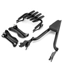 2009 - 2024 Harley Touring Road Glide Street Glide Backrest Sissy Bar&Luggage Rack&Docking Hardware Kit - Mofun - 90302098+HD019 - B+HD022 - B