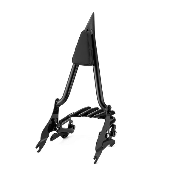 2009 - 2024 Harley Touring Road Glide Street Glide Backrest Sissy Bar&Luggage Rack&Docking Hardware Kit - Mofun - 90302098+HD018 - B+HD022 - B