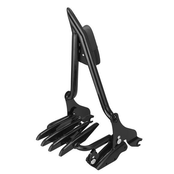 2009 - 2024 Harley Touring Road Glide Street Glide Backrest Sissy Bar&Luggage Rack&Docking Hardware Kit - Mofun - 90302098+HD018 - B+HD022 - B