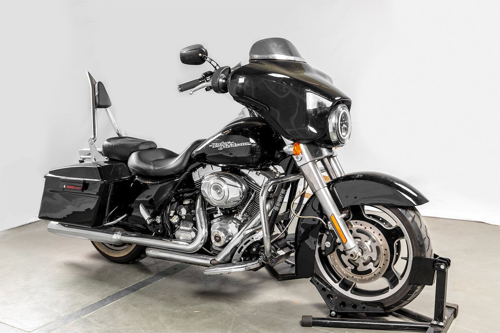 2009 - 2024 Harley Touring Road King Road Glide Chrome Sissy Bar Backrest & Luggage Rack& Docking Kit - Mofun - 90303001+90302097+90205090