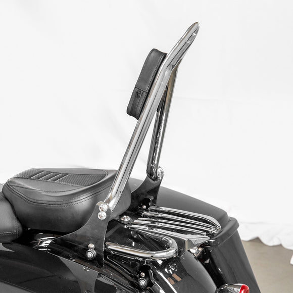 2009 - 2024 Harley Touring Road King Road Glide Chrome Sissy Bar Backrest & Luggage Rack& Docking Kit - Mofun - 90303001+90302097+90205090