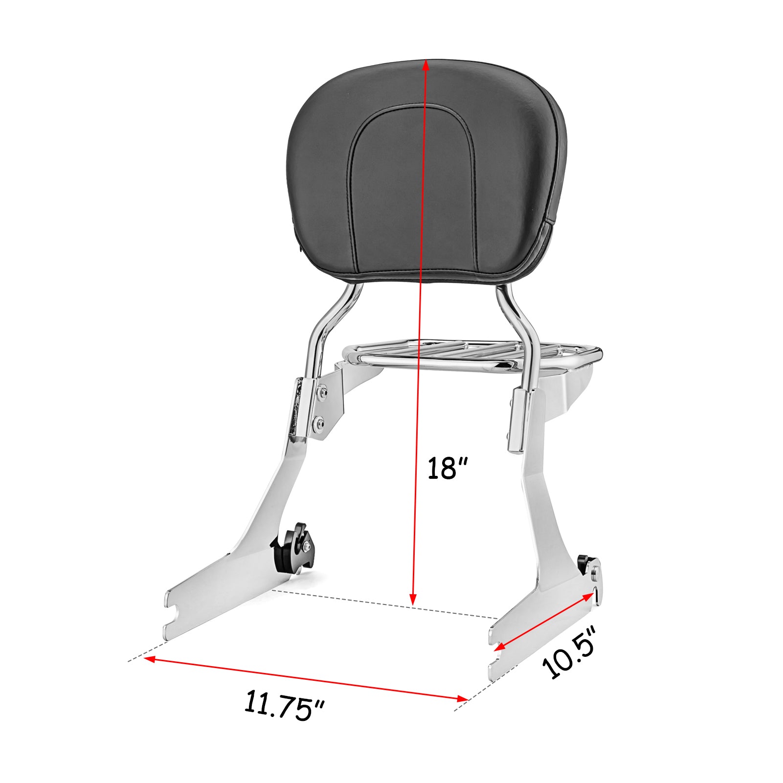 2010 - 2017 Harley Davidson Dyna Wide Glide FXDWG Detachable Passenger Backrest Sissy Bar - Mofun - 90302085