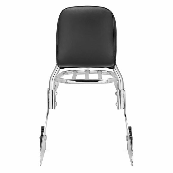 2012 - 2016 Harley Dyna Switchback FLD Black Chrome Passenger Backrests Sissy Bar W/Rack - Mofun - 90302083