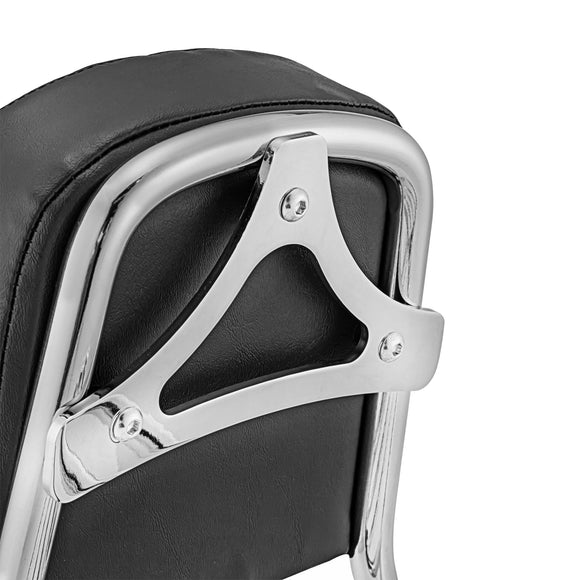 2012 - 2016 Harley Dyna Switchback FLD Black Chrome Passenger Backrests Sissy Bar W/Rack - Mofun - 90302083