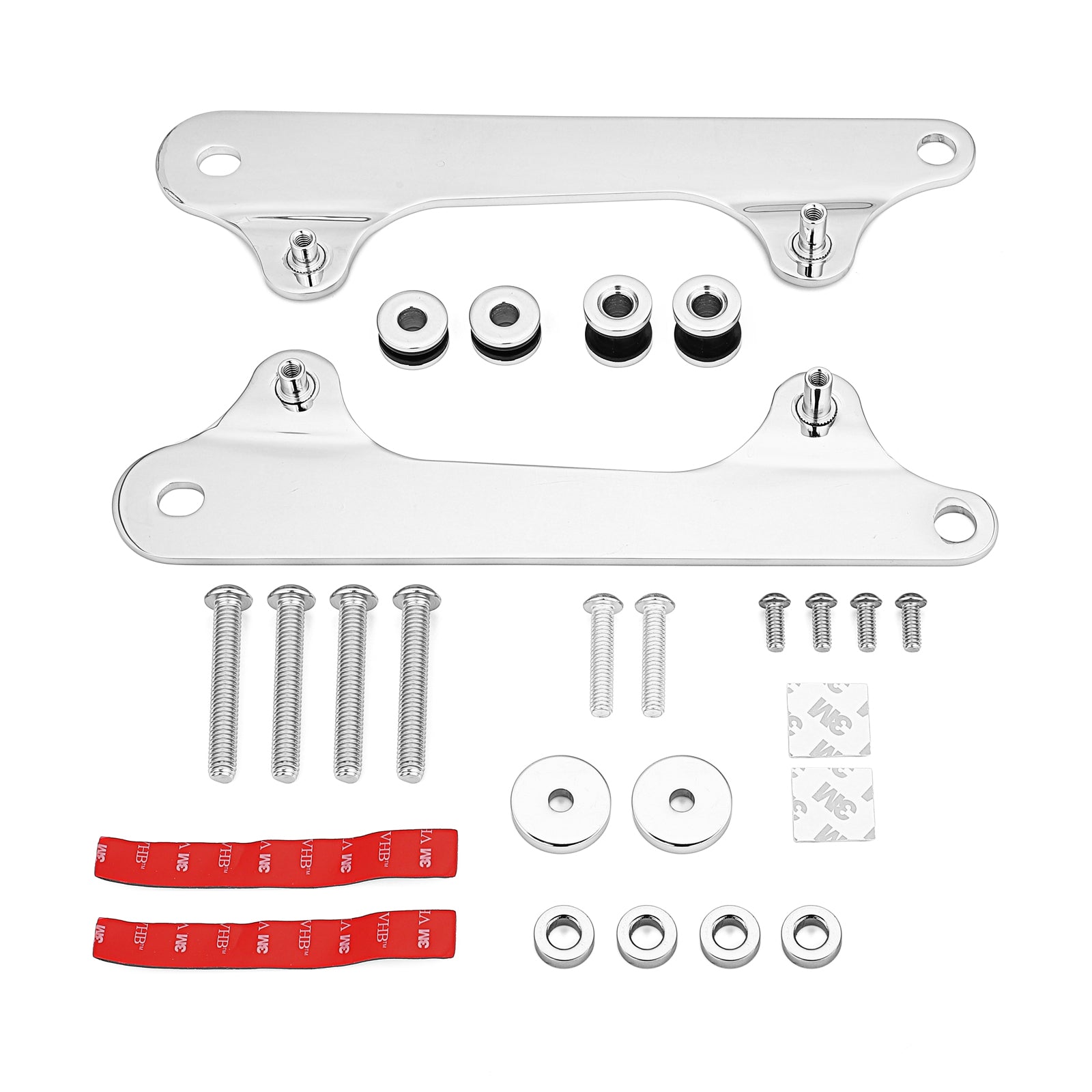 2012 - 2016 Harley Dyna Switchback FLD Models Chrome Rack Docking Hardware Kit - Mofun - 90303018