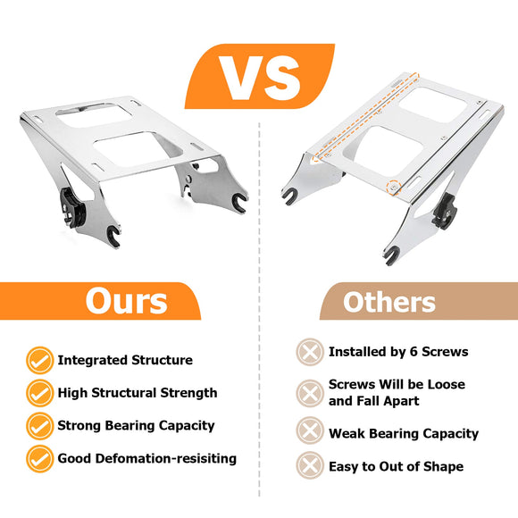 2014 - 2024 Harley Touring Electra Glide Road King Two - Up Tour Pack Pak Trunk Mount Rack - Mofun - HD024 - E