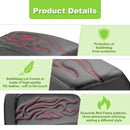 2014 - 2024 harley Touring Red Flame Microfiber Leather Saddlebag Lid Covers - Mofun - 90209009