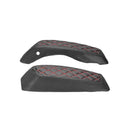 2014 - 2024 Harley Touring Road King Road Glide Red Square Microfiber Leather Saddlebag Lid Covers - Mofun - 90209013