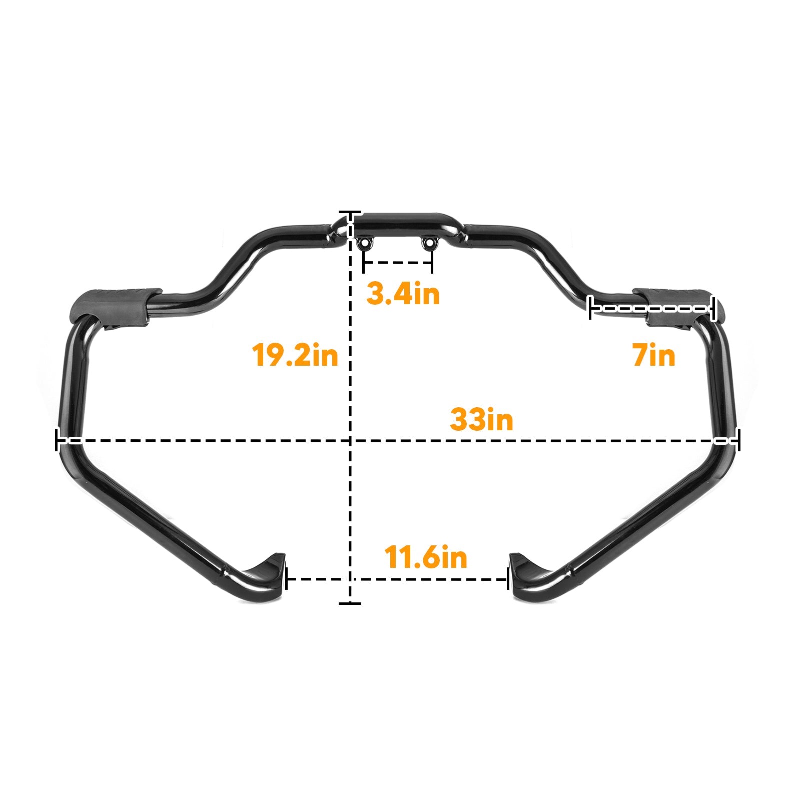 2014 - 2025 Indian Chief Chieftain Dark Horse Mustache Engine Guard Highway Crash Bars - Mofun - 90201028