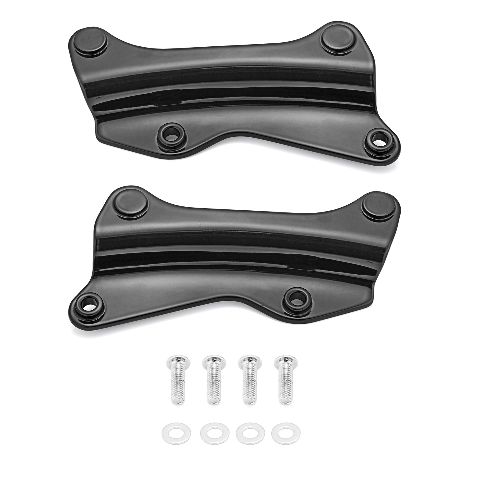 MOFUN 4-Point Docking Hardware Caps For 2014+ Harley Touring FLTR Two-Up Tour Pack – Chrome Or Black