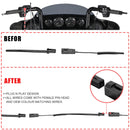 2016 - 2024 Harley Touring Pair Heated Grips Wiring Extension Harness - Mofun - 90107018