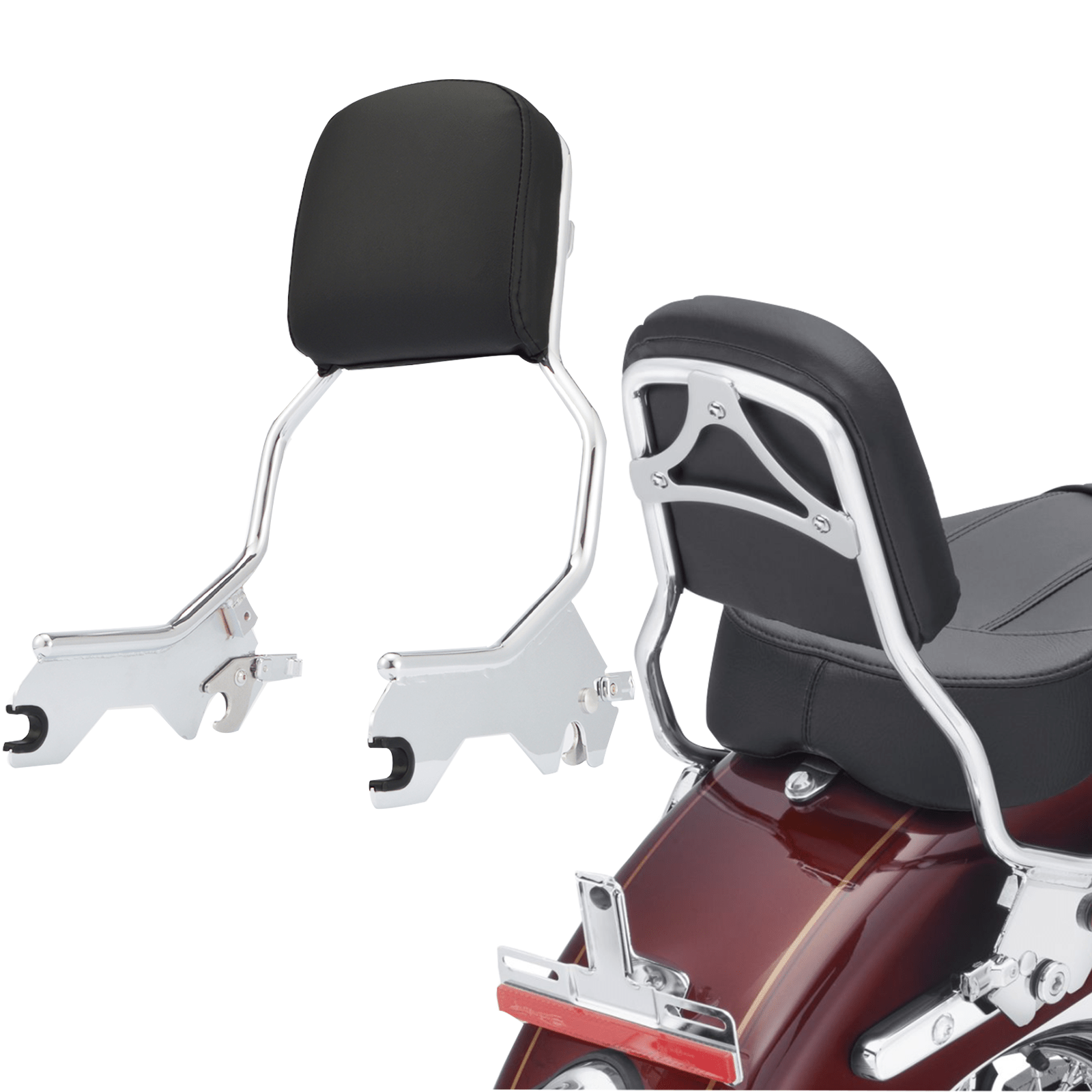 2018+ Harley Softail Deluxe Street Bob Upright Backrest Sissy Bar Luggage Rack Docking Kit - Mofun - HD062 - E