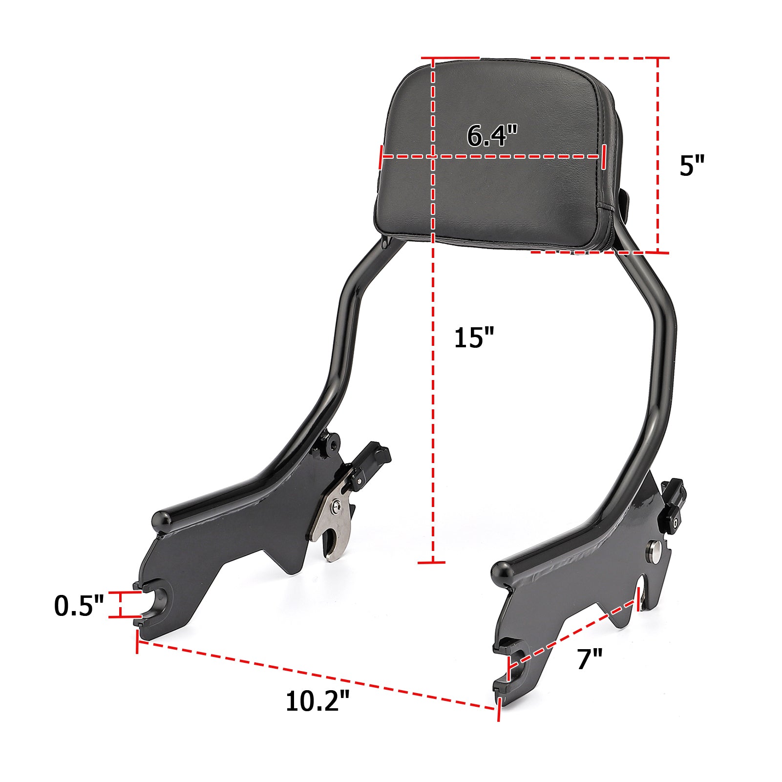 2018 - UP Harley FLDE FLHC FLSL FXBB Quick Detachable Sissy Bar Backrest - Mofun - 90302032