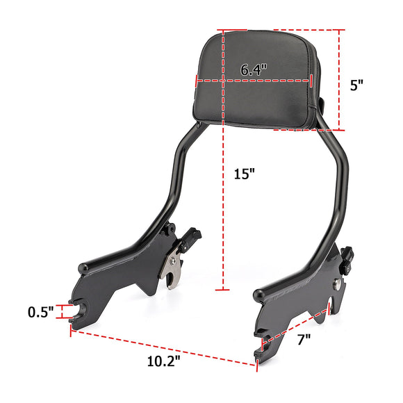 2018 - UP Harley FLDE FLHC FLSL FXBB Quick Detachable Sissy Bar Backrest - Mofun - 90302032