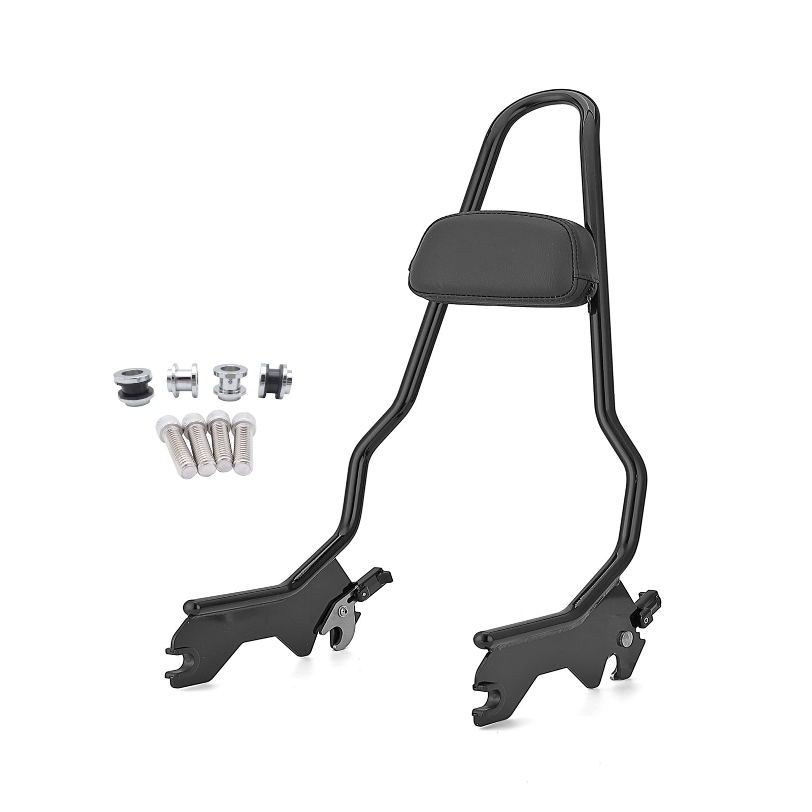 2018 - up Harley Softail FLDE FLHC Street Bob FXBB Passenger Sissy Bar Backrest w/Pad - Mofun - 90302022+HD043 - B