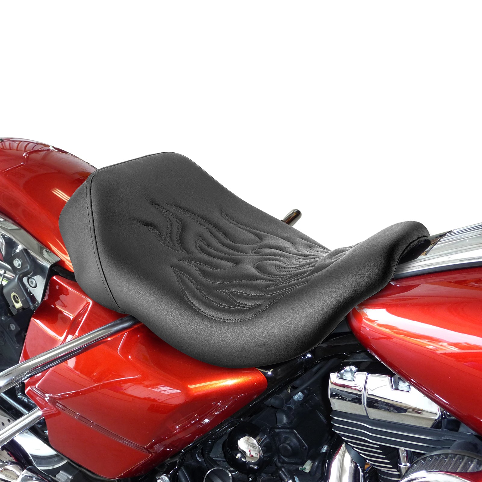 2008-2023 Harley Touring Road King Road Glide Street Glide Black Flame Solo Rider Seat-7